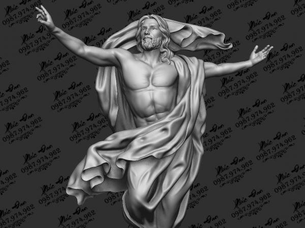 File 3d mẫu Chúa Jesus Lên Trời